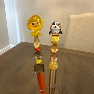 Disney Doorables Star Wars Series 3 Porg And Rey Set Of 2 Beaded Pens Refill Ink